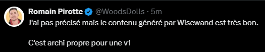 Avis d'utilisateur Wisewand — capture 1