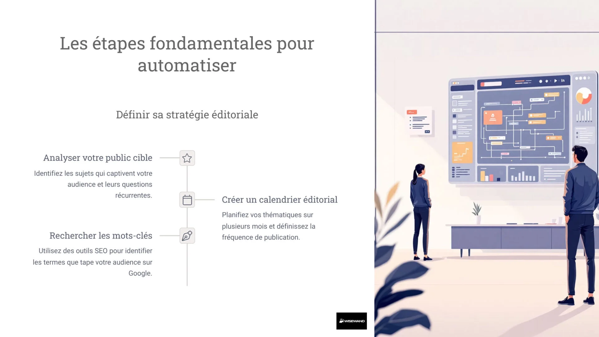 Diagram showing the fundamental steps to automate your blog